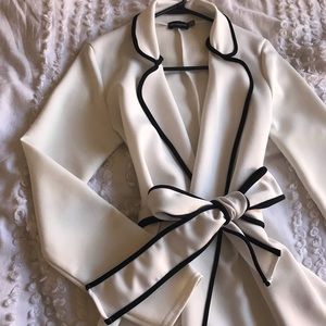 White Scuba Blazer from PrettyLittleThing